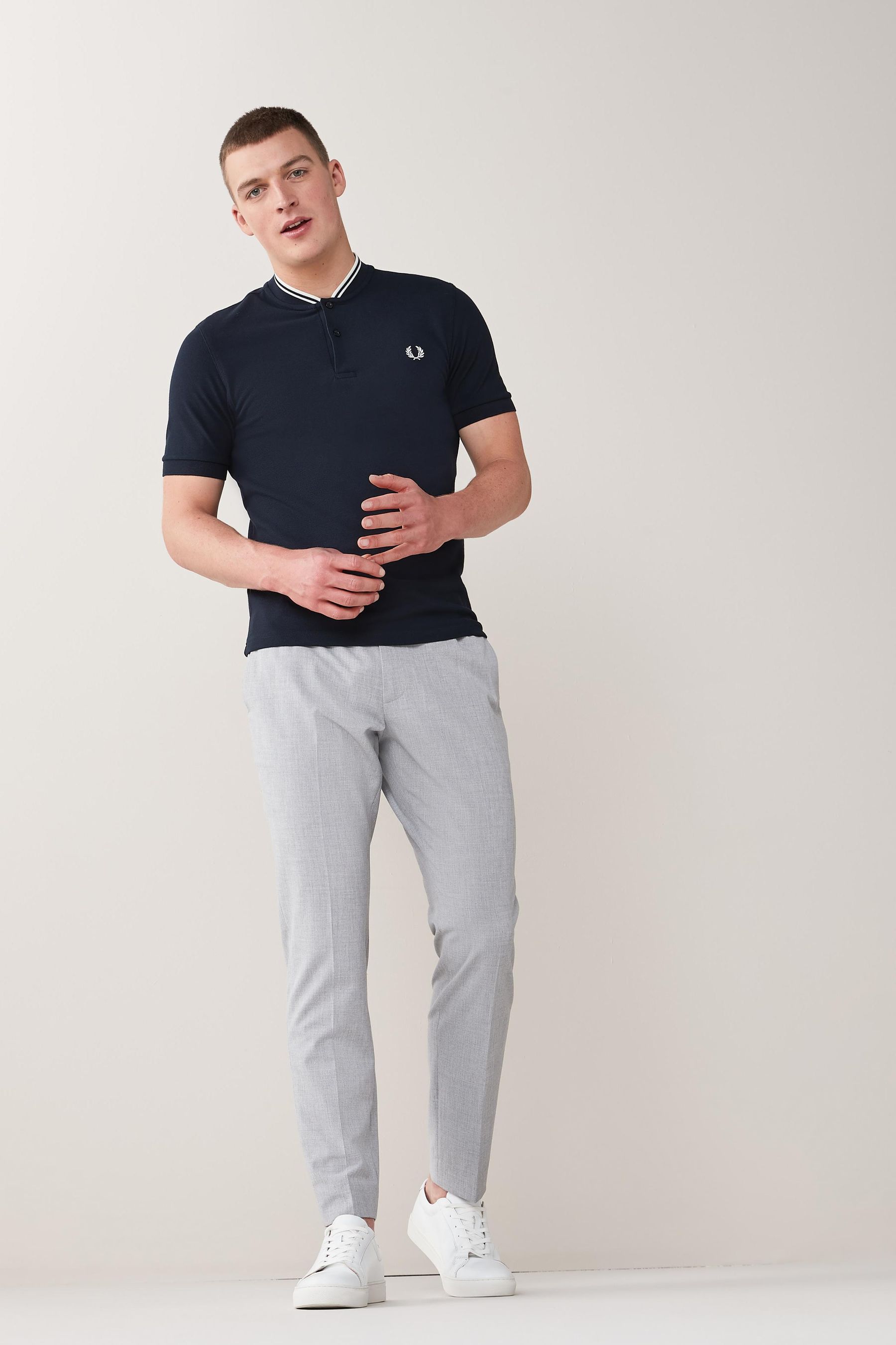 Buy Fred Perry Bomber Collar Polo Shirt from Next Luxembourg