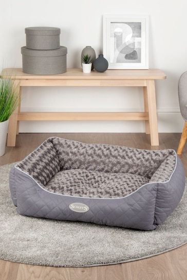 Scruffs Grey Wilton Dog Box Bed