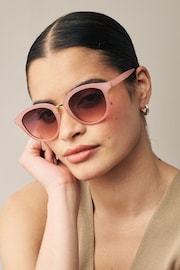 Pink Round Sunglasses - Image 1 of 4