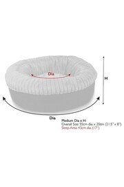 Scruffs Light Grey Ellen Dog or Cat Ring Donut Bed - Image 5 of 5