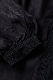Superdry Black Lace Trim Midi Dress - Image 5 of 6