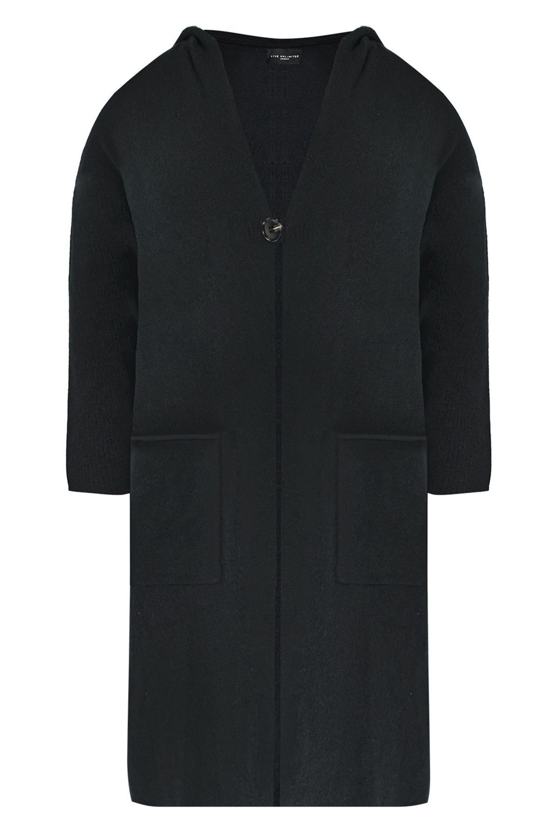 Long black sale sweater with hood