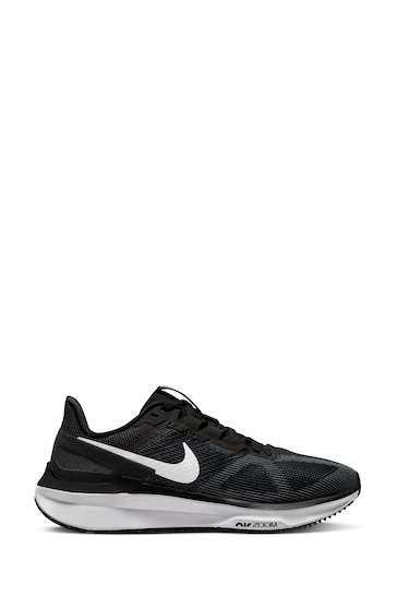 Nike Black/White Air Zoom Structure 25 Running Trainers