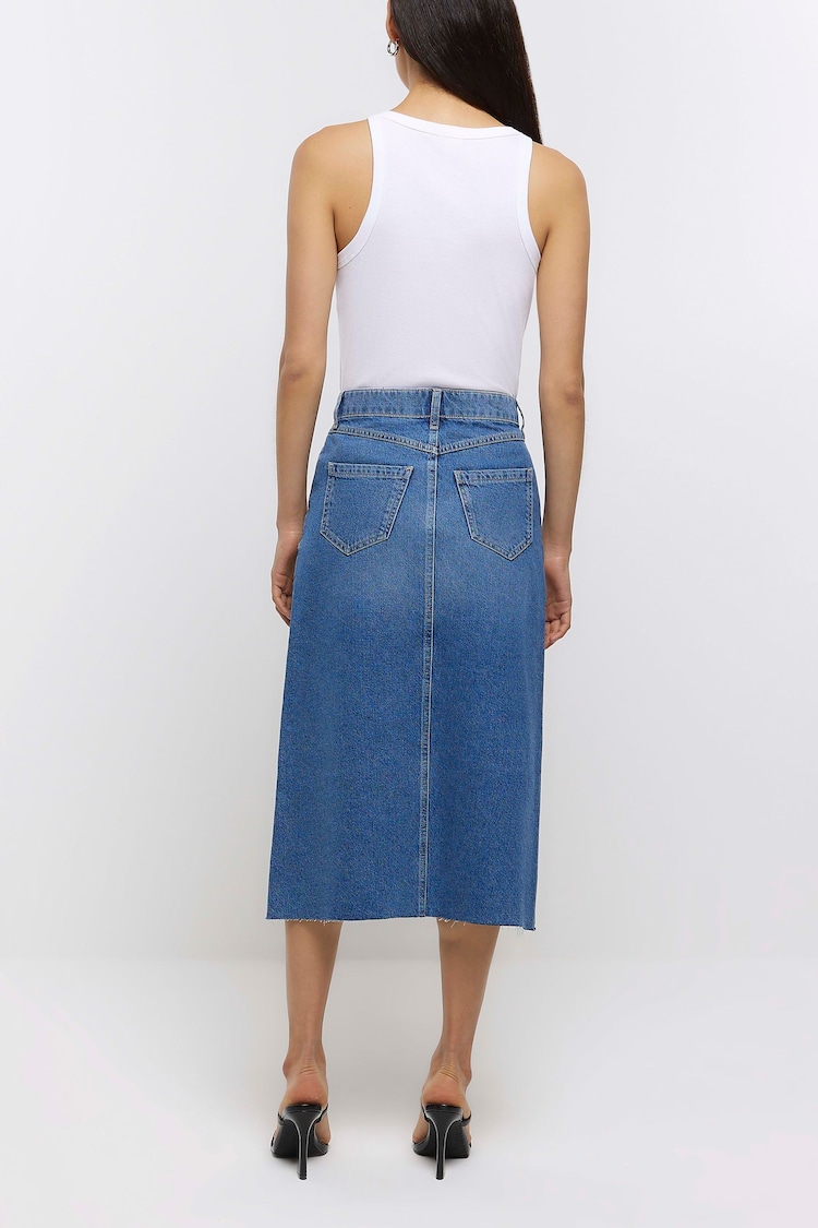 River Island Midirock aus Denim mit Hotfix-Applikationen - Bild 2 von 4