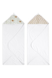 Aden + Anais Animal Essentials Tanzania Hooded Towel 2 Pack - Image 1 of 3