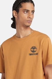Timberland Short Sleeve Back Logo Graphic Brown T-Shirt - Image 4 of 5