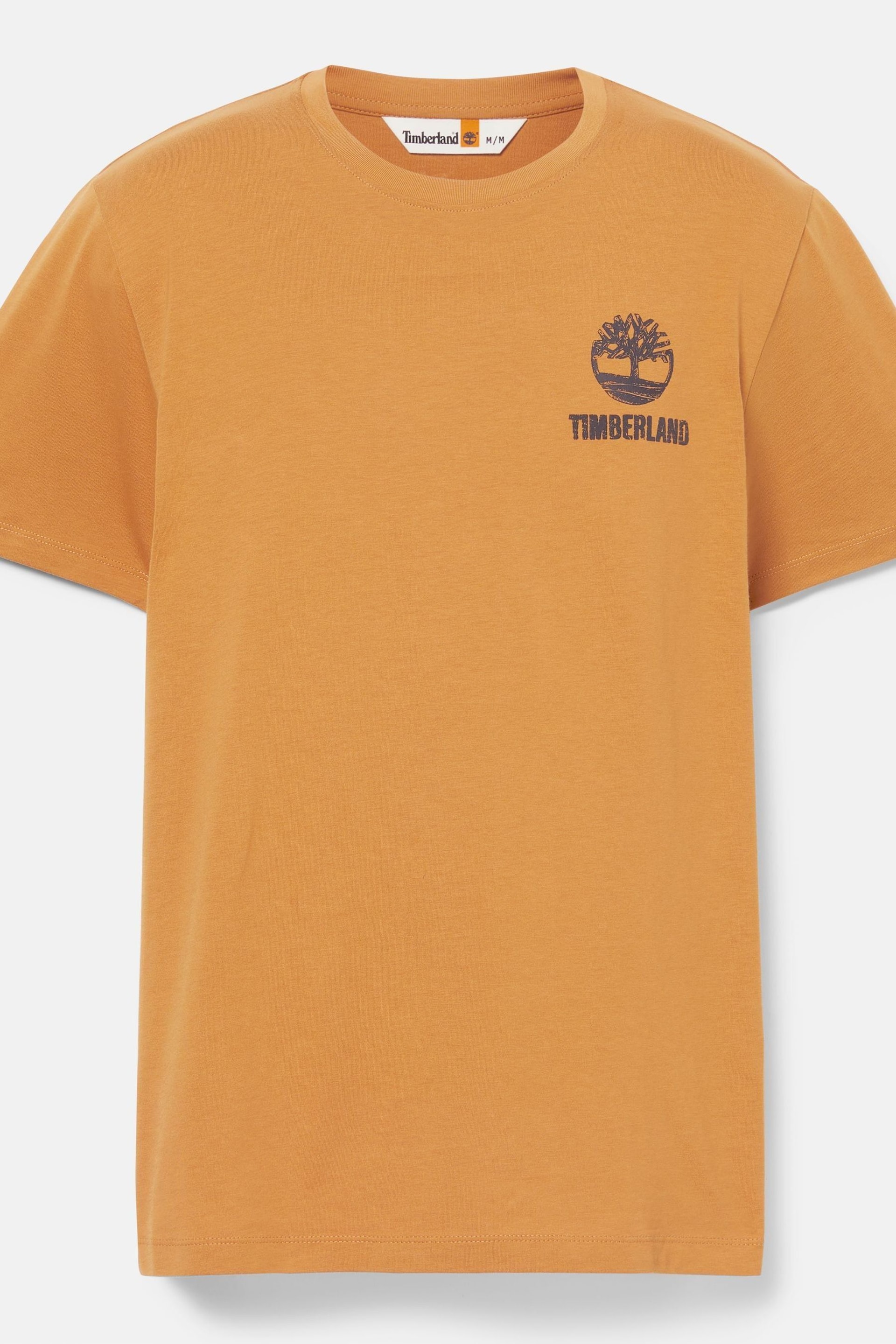 Timberland Short Sleeve Back Logo Graphic Brown T-Shirt - Image 5 of 5