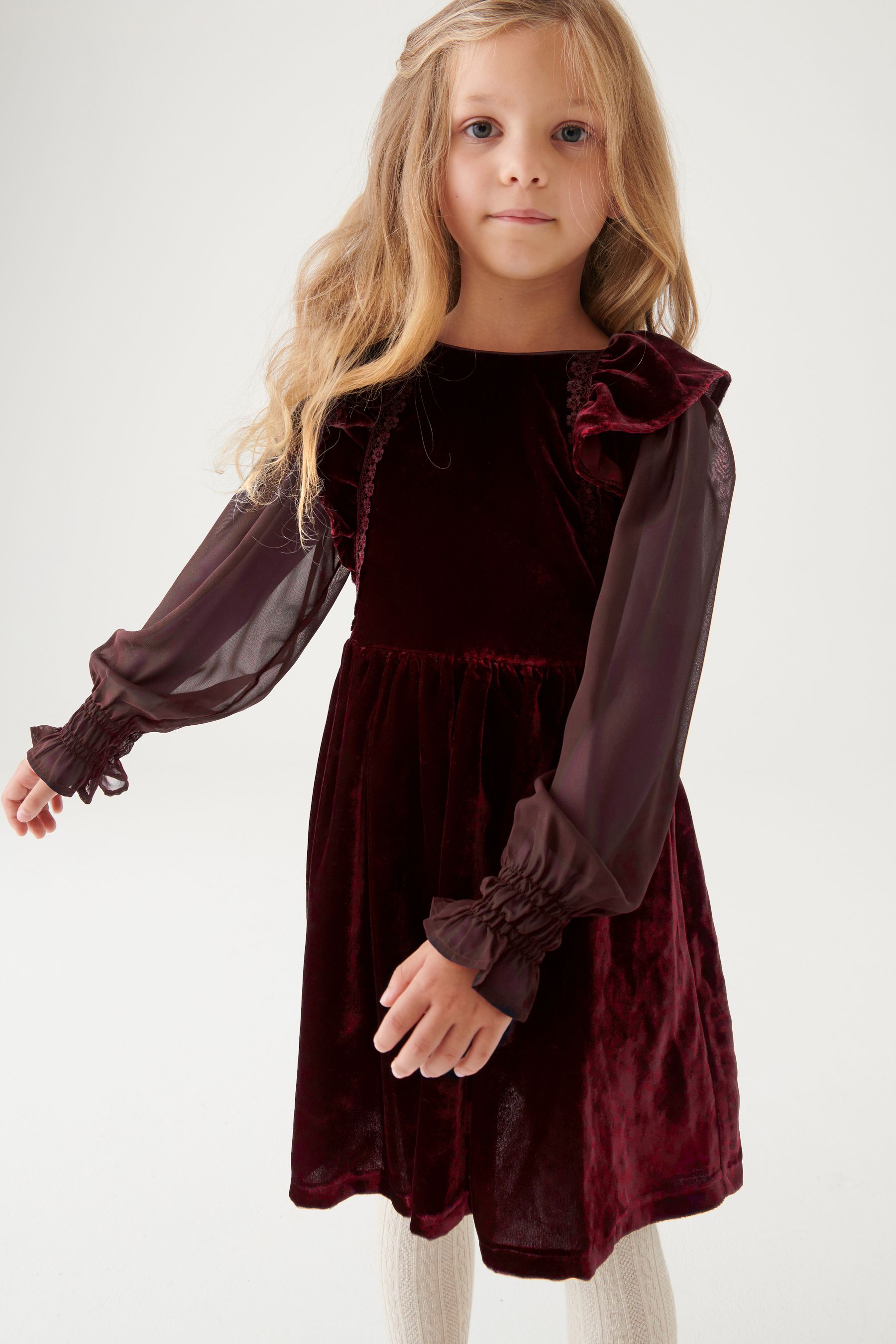 Laura ashley red velvet dress hot sale