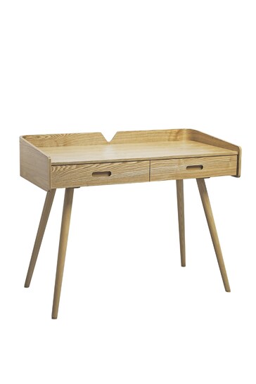 Jual Natural Oak Vienna 2 Drawer Wooden Desk
