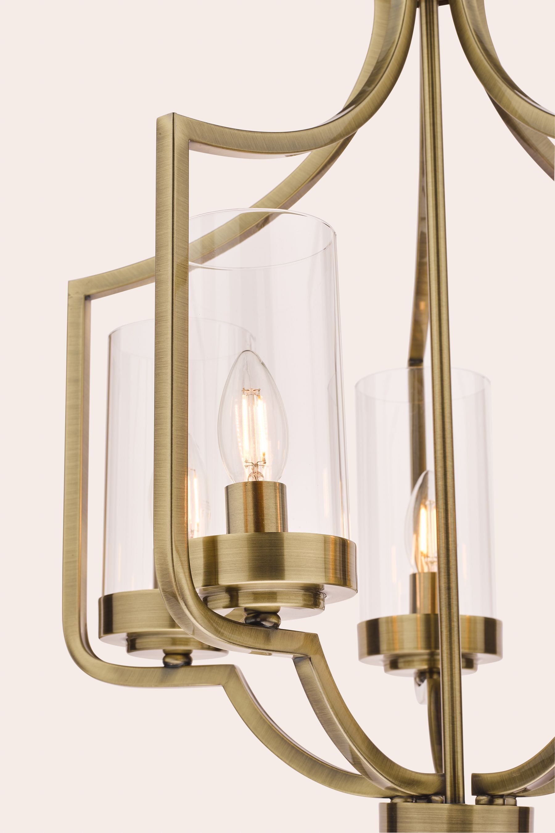 Antique brass top 5 light chandelier