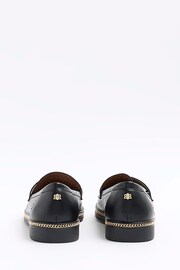 River Island Black Laser Cut Tassle Loafers - Image 3 of 4