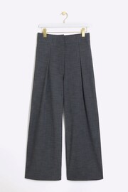River Island Grey Wide Leg Pleated Clean Trousers - Image 5 of 6