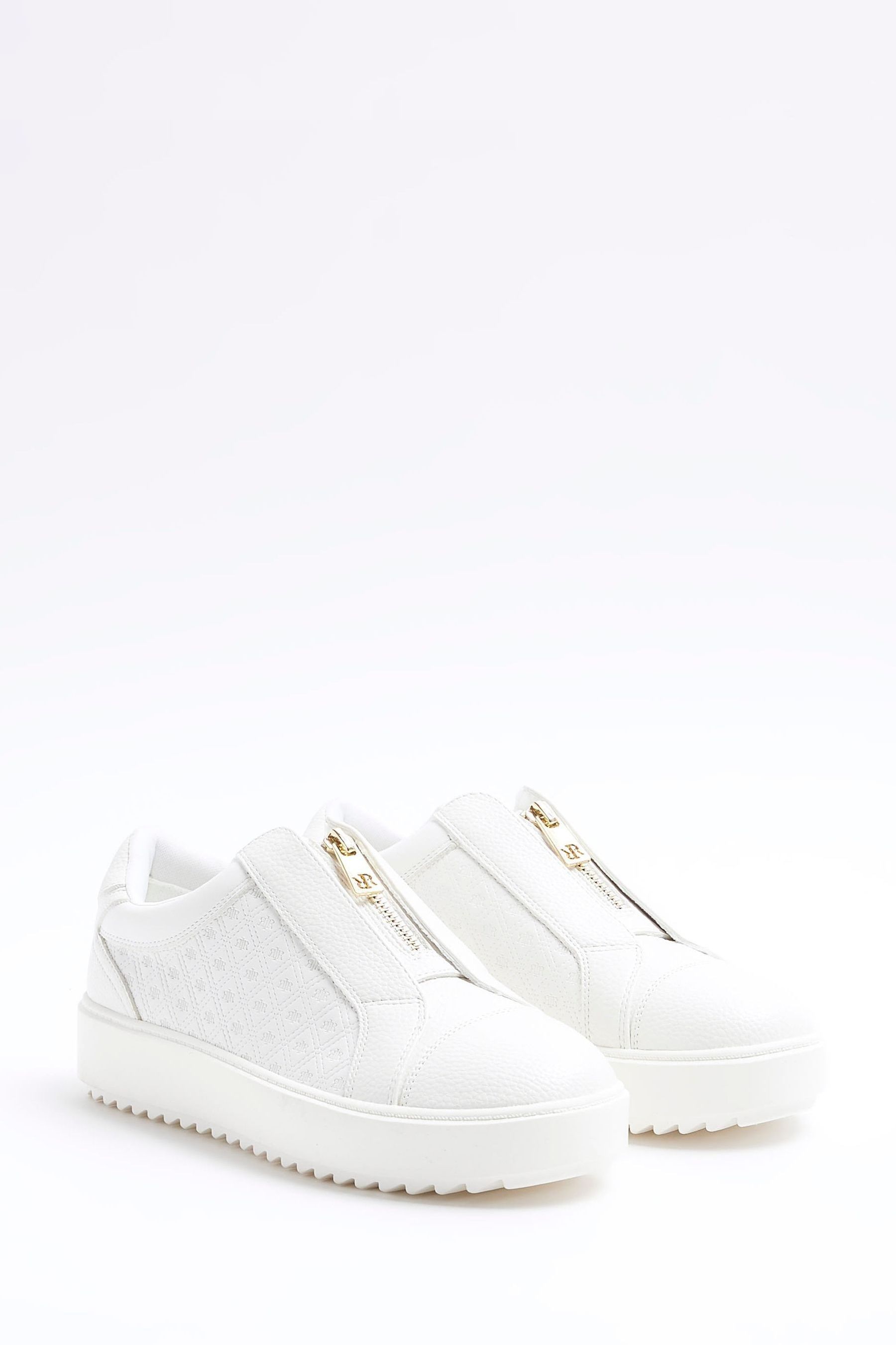 Buy River Island White Slip Ons Plimsole Trainers from Next Luxembourg