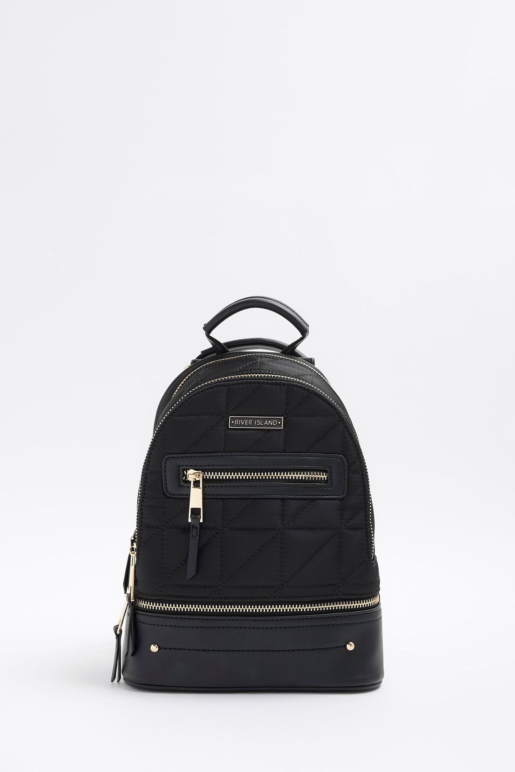 Buy River Island Black Mini Quilted Nylon Backpack from Next Germany