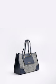 River Island Blue Weave Pocket Shopper Bag - Image 3 of 4
