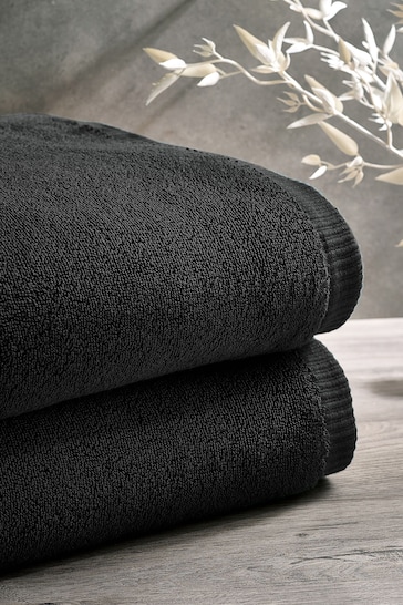 Black Luxury 100% Cotton Towel
