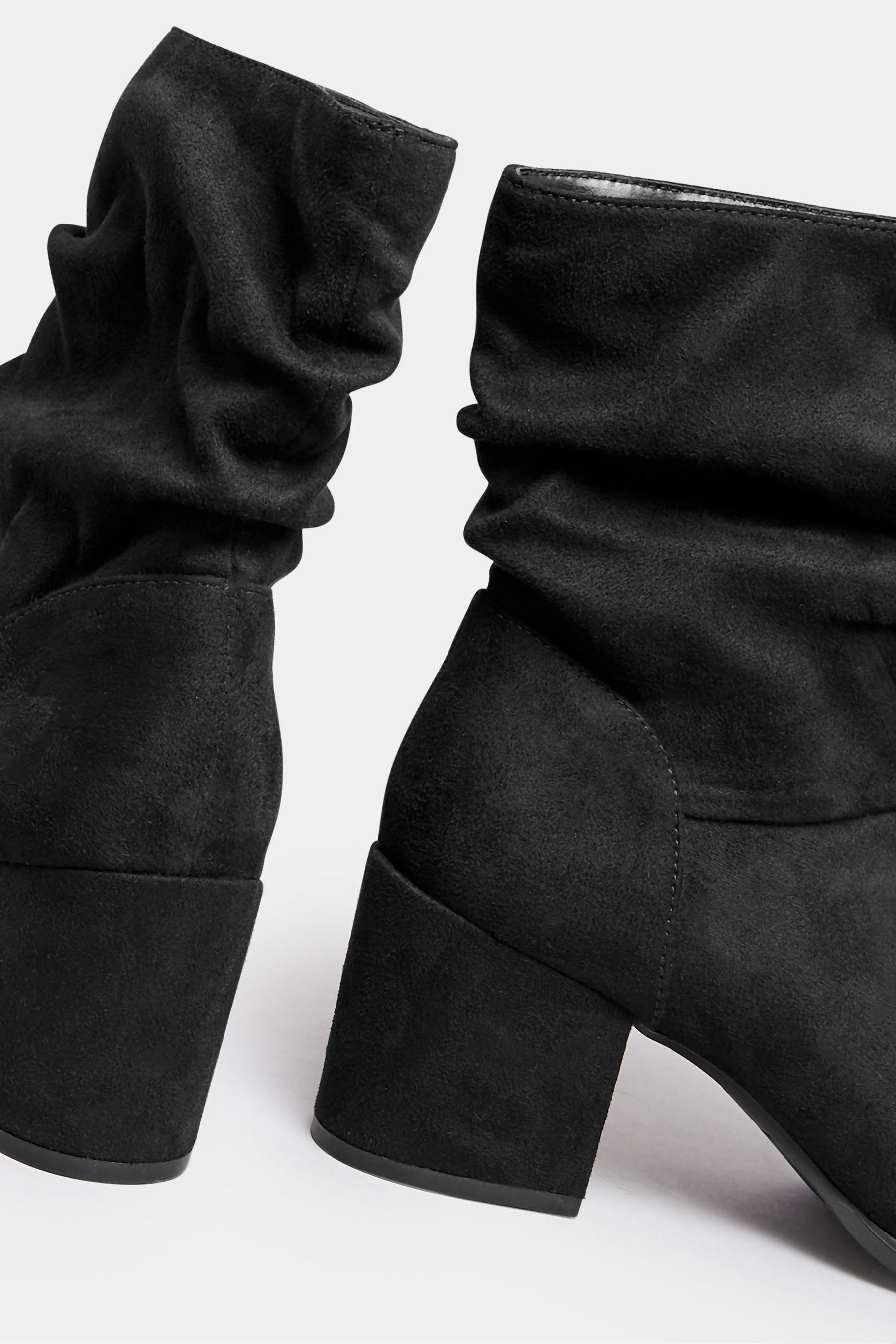 Buy Yours Curve Black Extra Wide Fit Slouch Ankle Micro Boots from the Next UK online shop