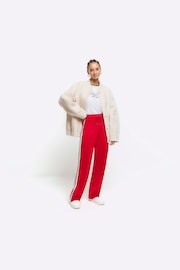 River Island Red Casual Wide Leg Side Stripe Joggers - Image 2 of 5