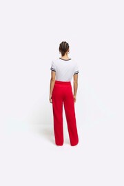 River Island Red Casual Wide Leg Side Stripe Joggers - Image 3 of 5