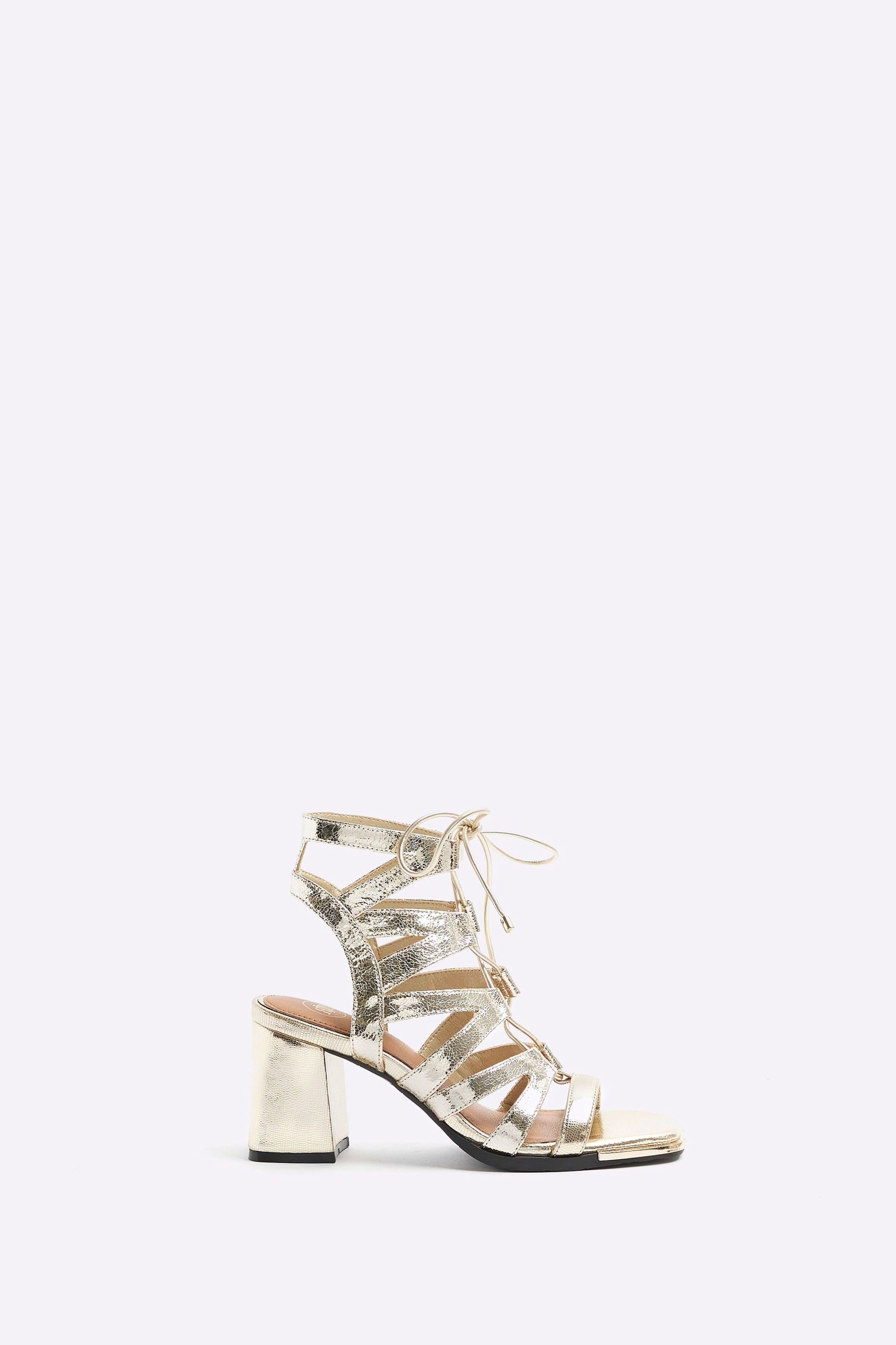 River island hotsell gold sandals