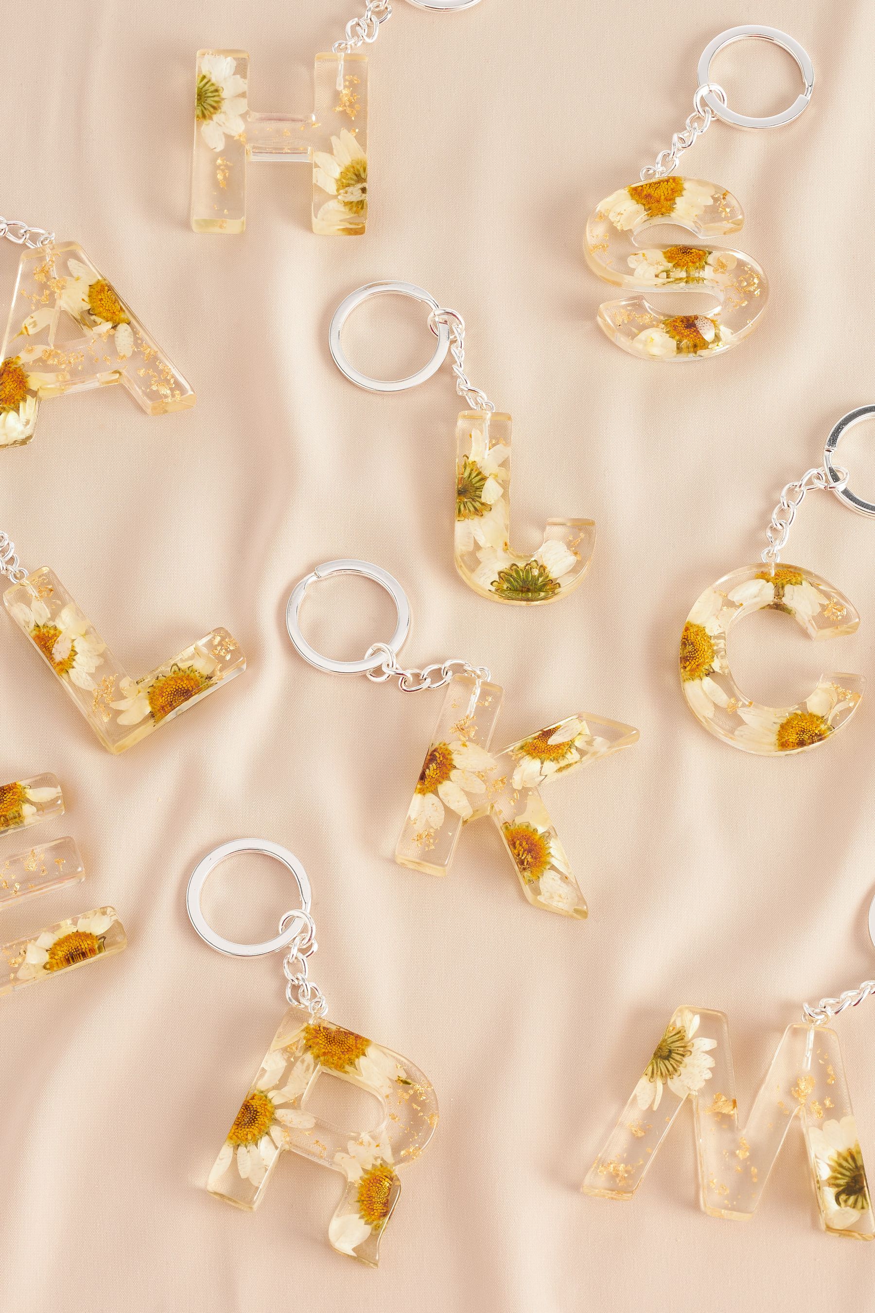 Buy Clear Floral Initial Keyring from Next Austria