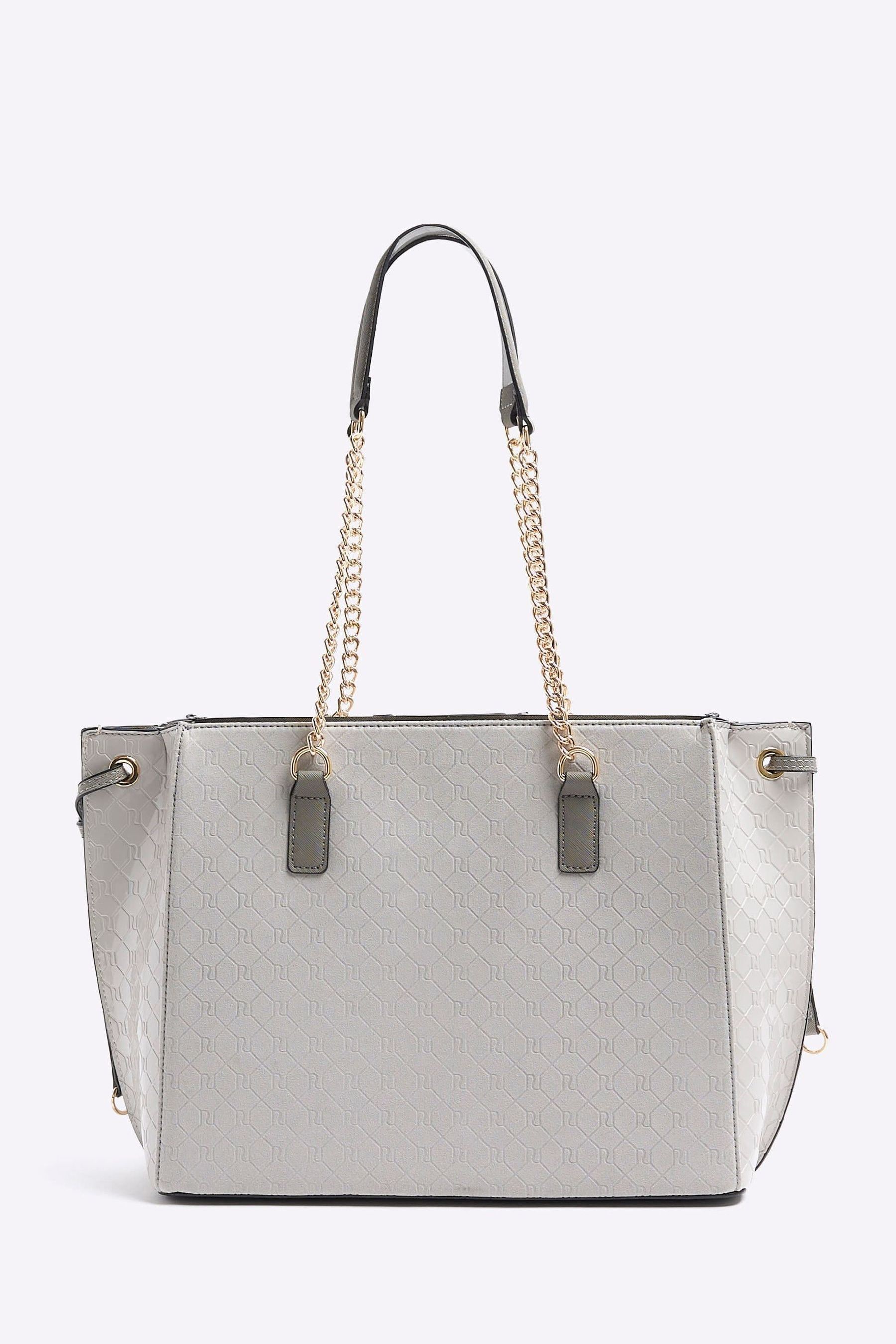 Buy River Island Grey Panelled Wing Tote Bag from the Next UK online shop