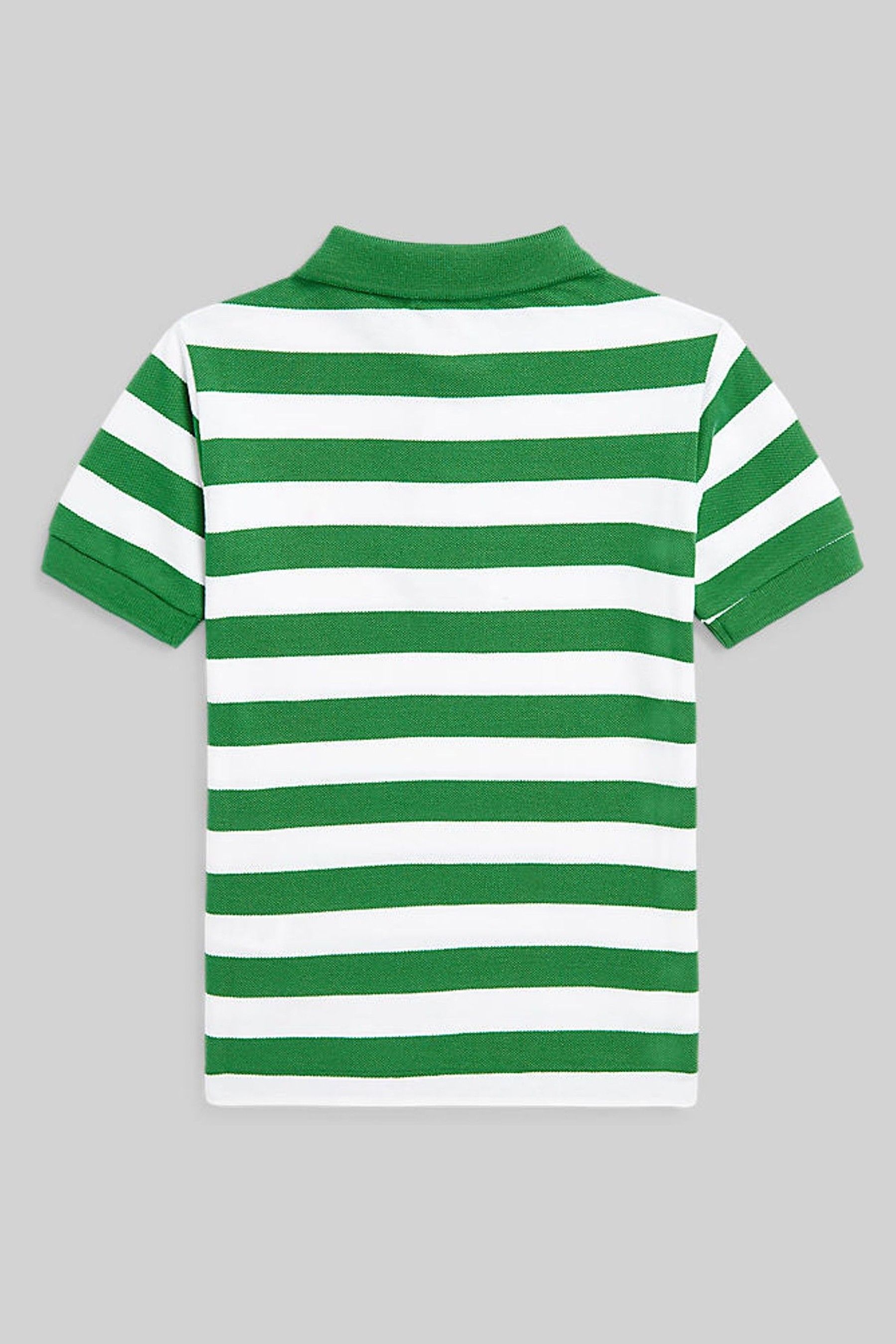 Ralph lauren green and white striped polo shirt sales