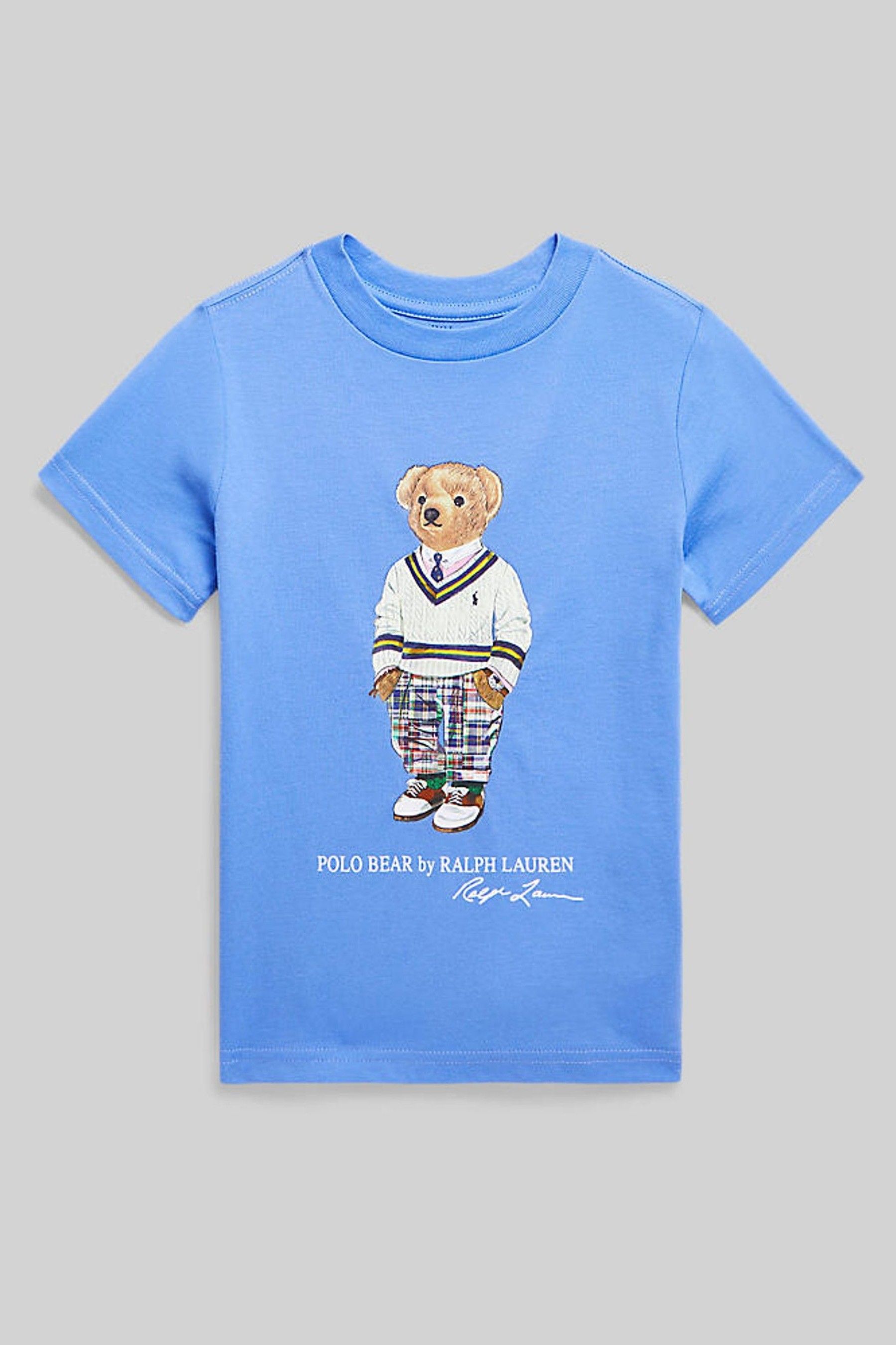 Buy Polo Ralph Lauren Boys Blue Bear Logo T Shirt from Next Luxembourg