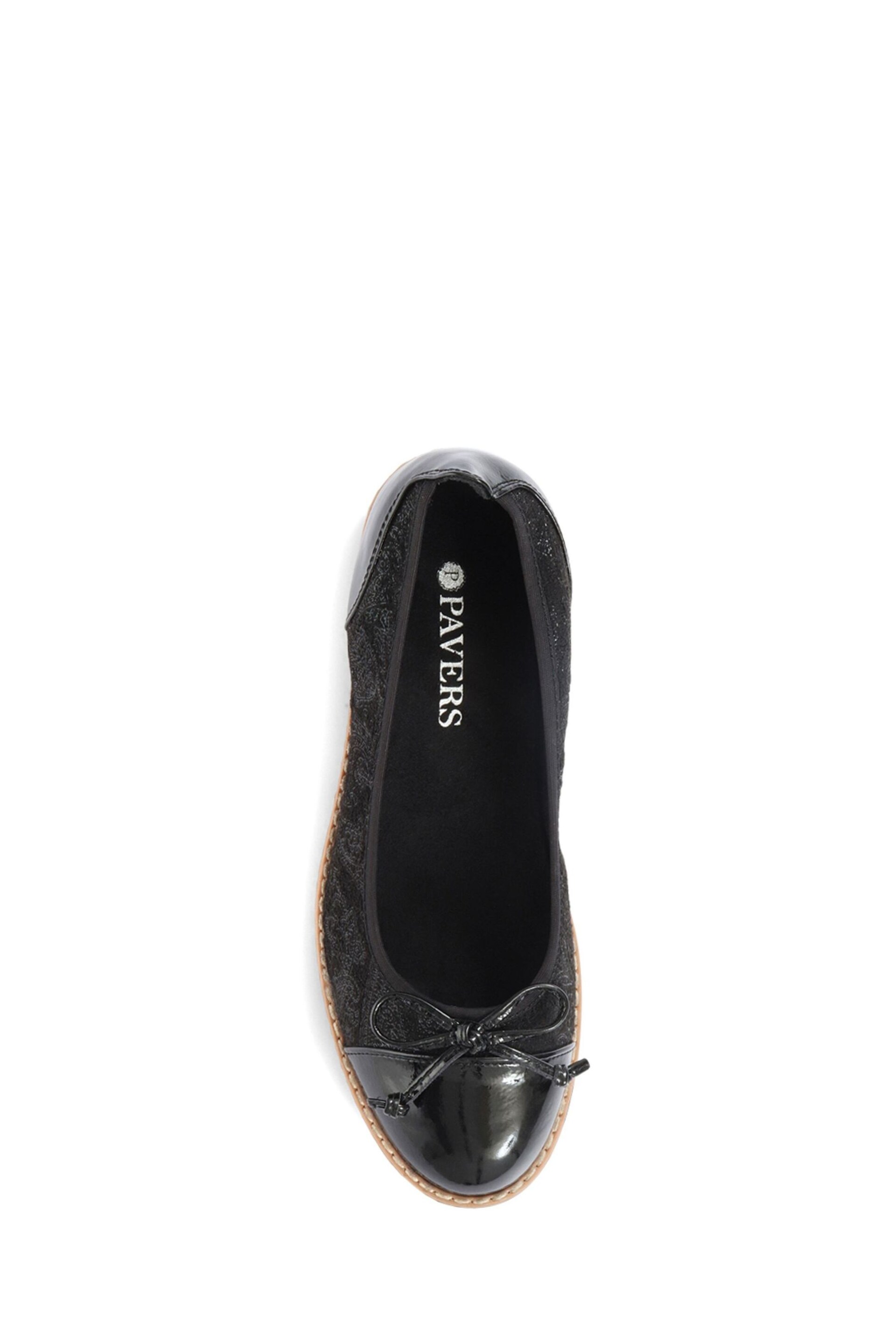 Pavers Ballet Black Pumps - Image 4 of 8