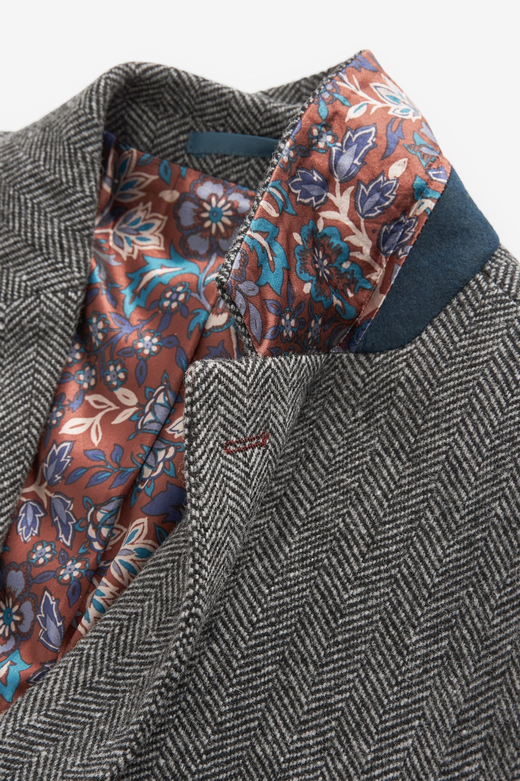 Herringbone wool blazer clearance