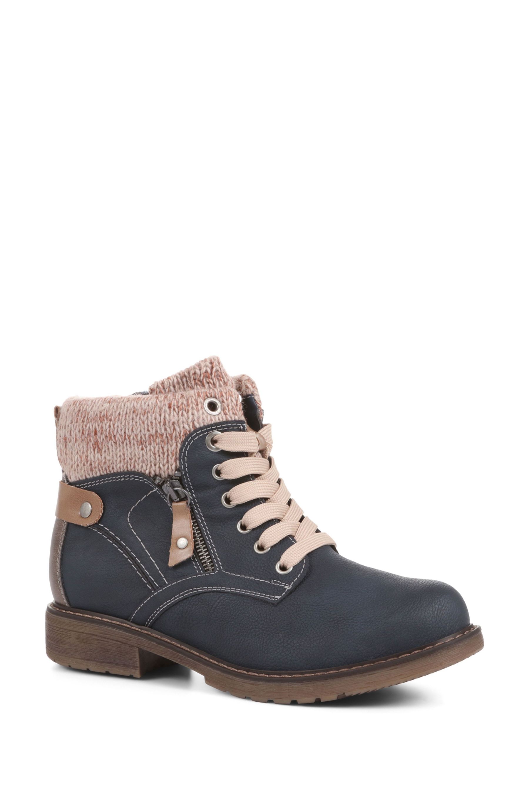 Buy Pavers Blue Lace Up Ankle Boots from Next Luxembourg