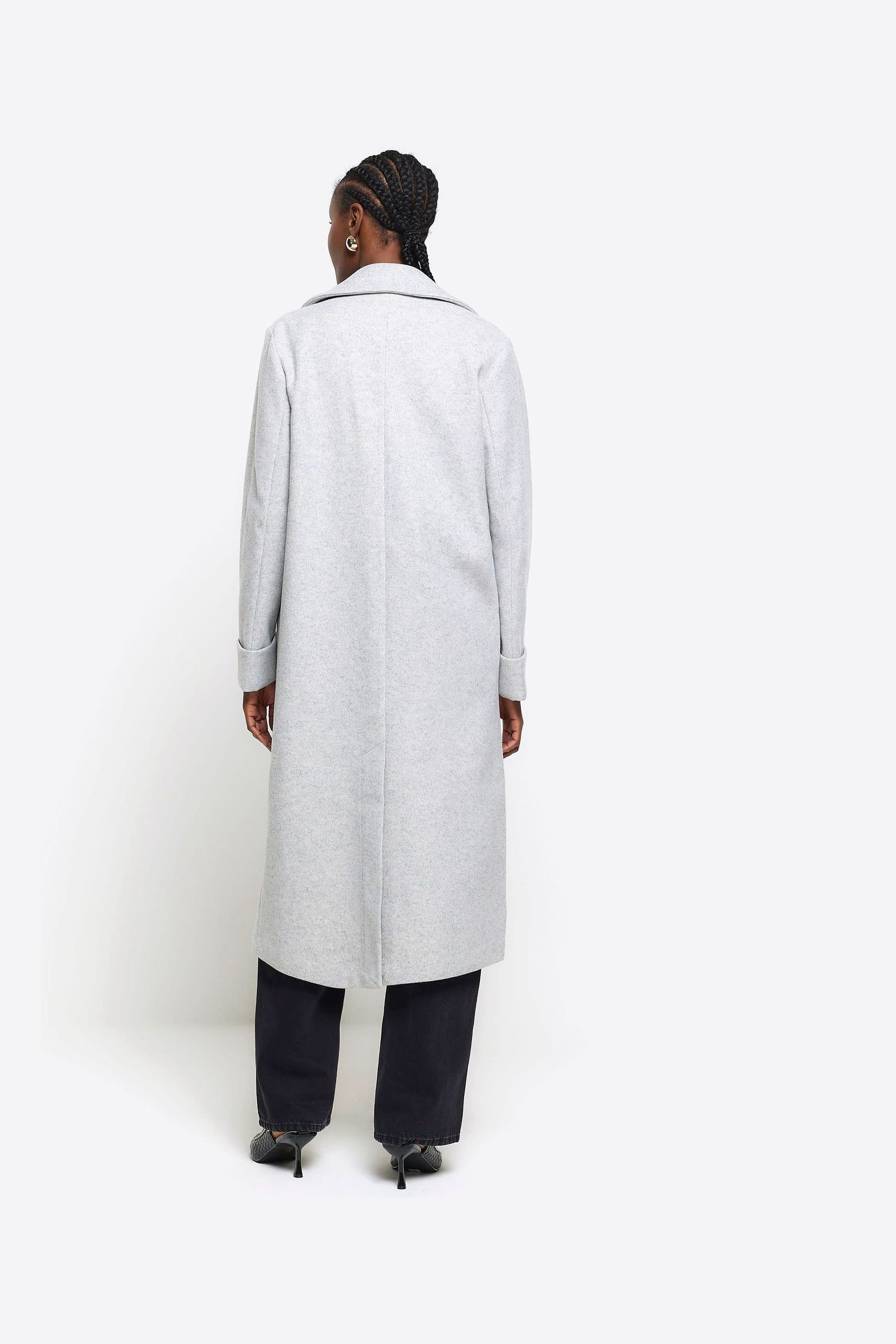Buy River Island Grey Longline Tailored Coat from the Next UK online shop