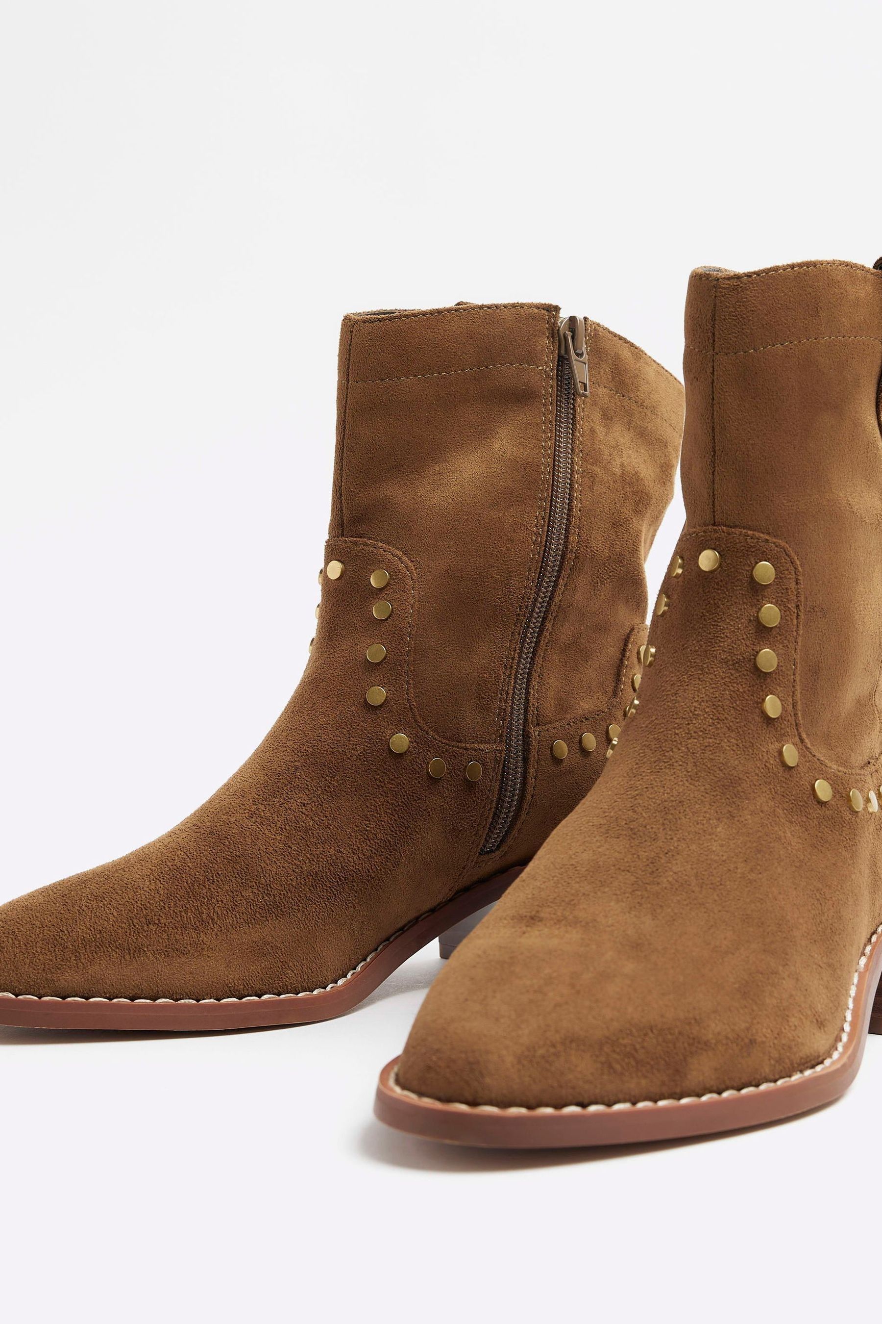 River island top western ankle boots