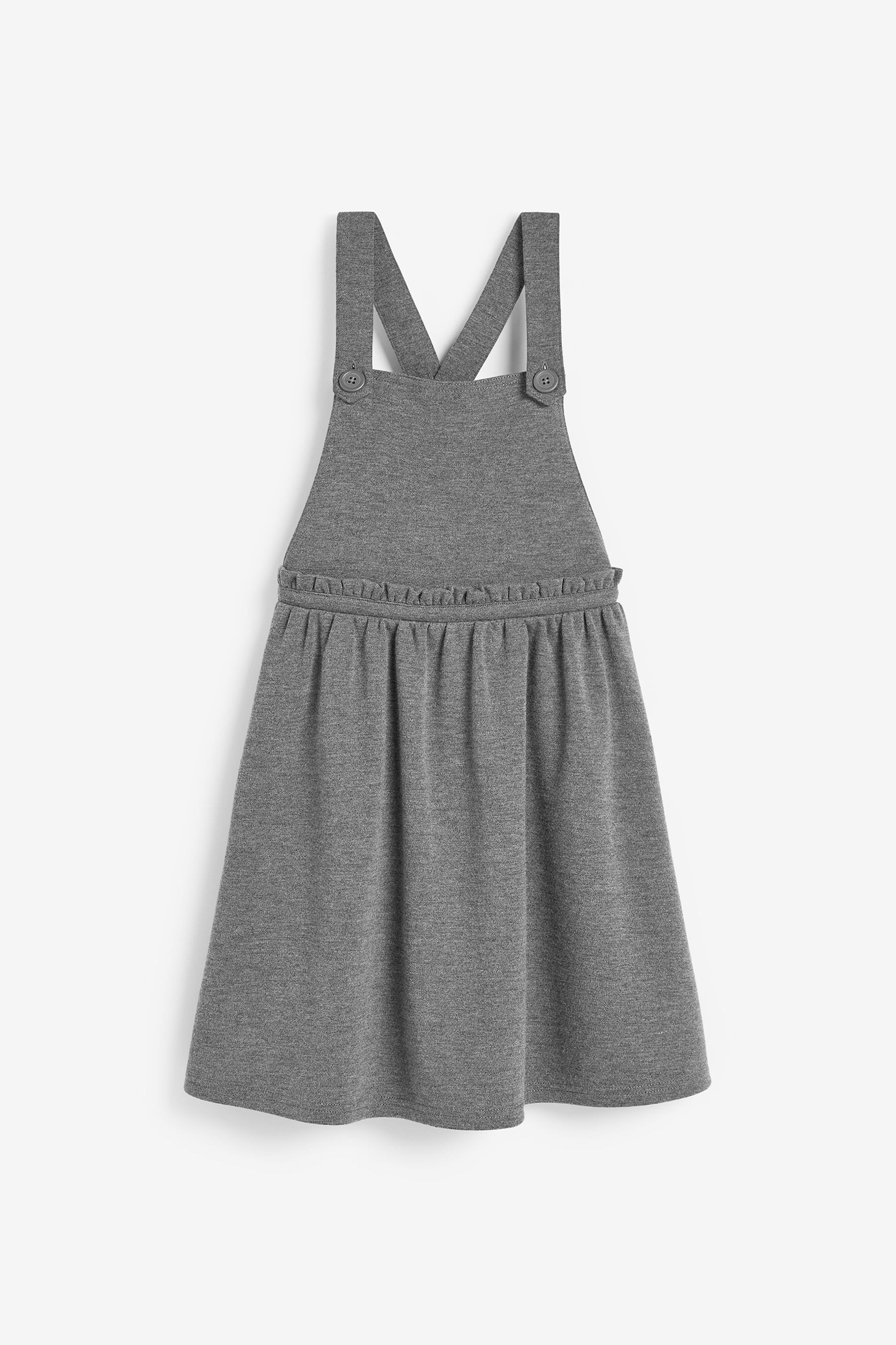 Buy Grey Jersey Stretch Frill Detail School Pinafore 3 14yrs from the Next UK online shop