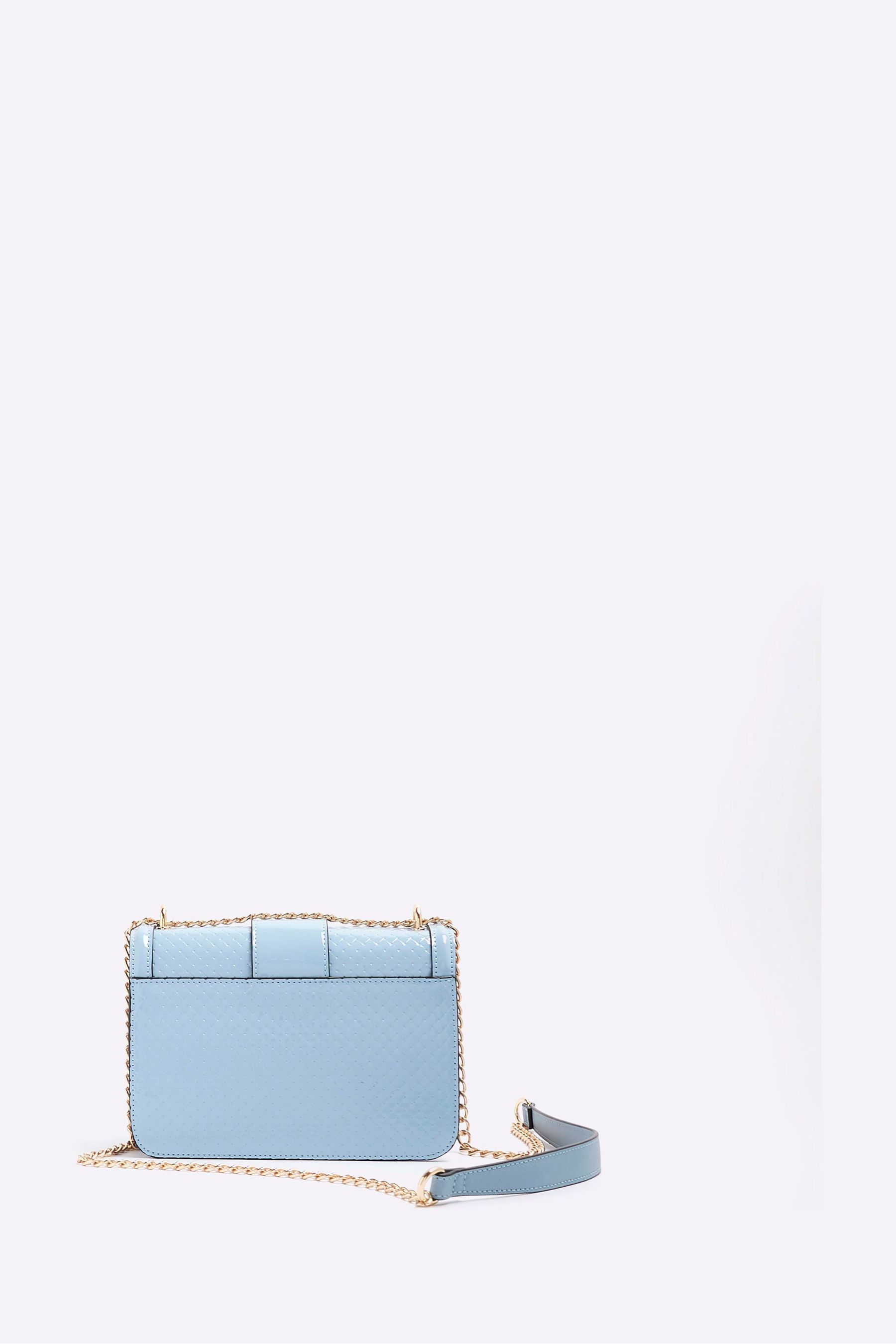 Buy River Island Blue Embossed Woven Satchel Bag from Next Qatar