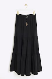 River Island Black Linen Feel Skirt - Image 5 of 6