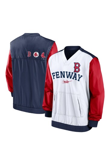 Nike Navy Blue Boston Red Sox Rewind Warm Up Pullover Jacket