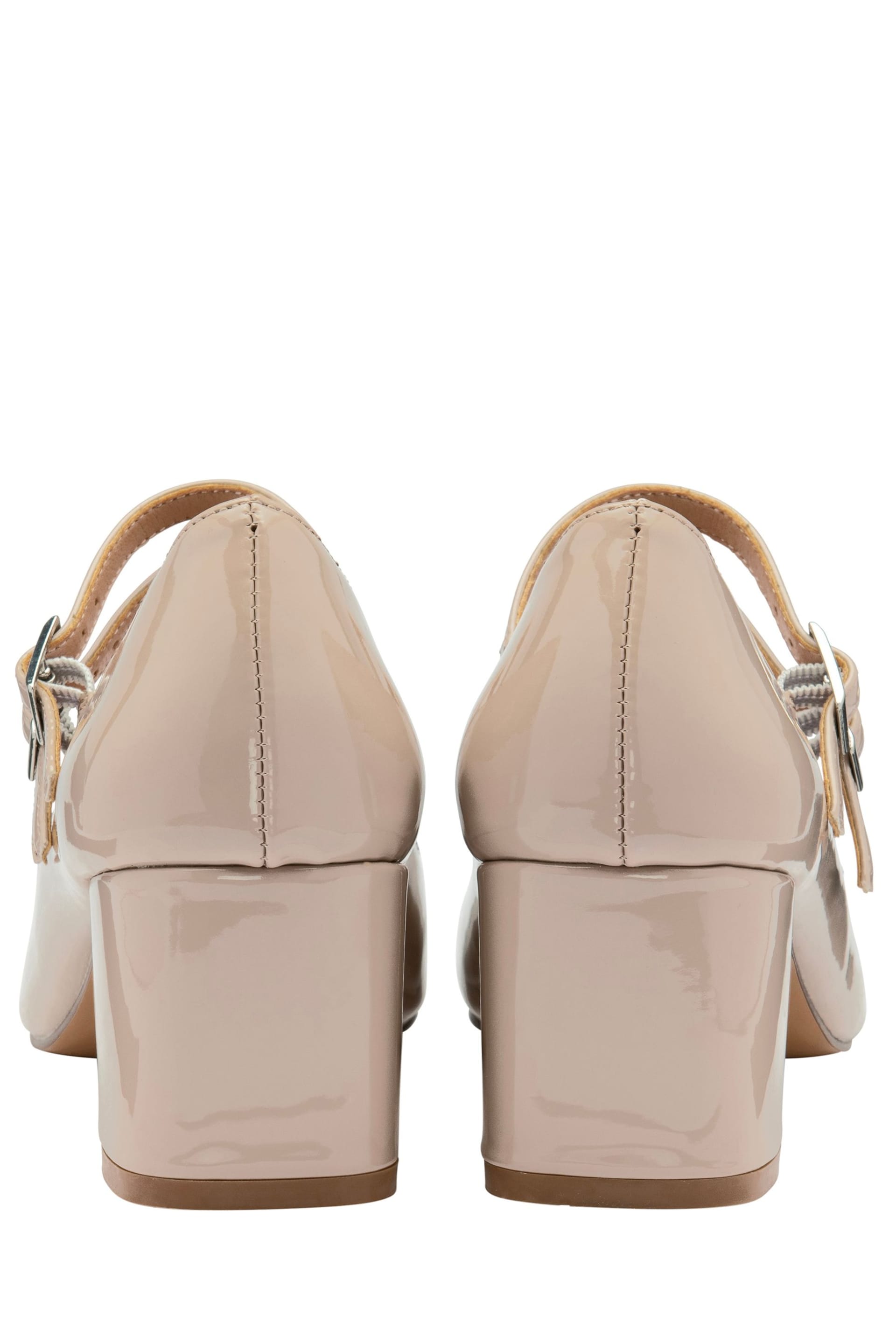 Ravel Cream Mary Jane Twin Buckle Block Heel Shoe - Image 3 of 4