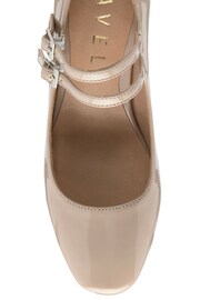 Ravel Cream Mary Jane Twin Buckle Block Heel Shoe - Image 4 of 4