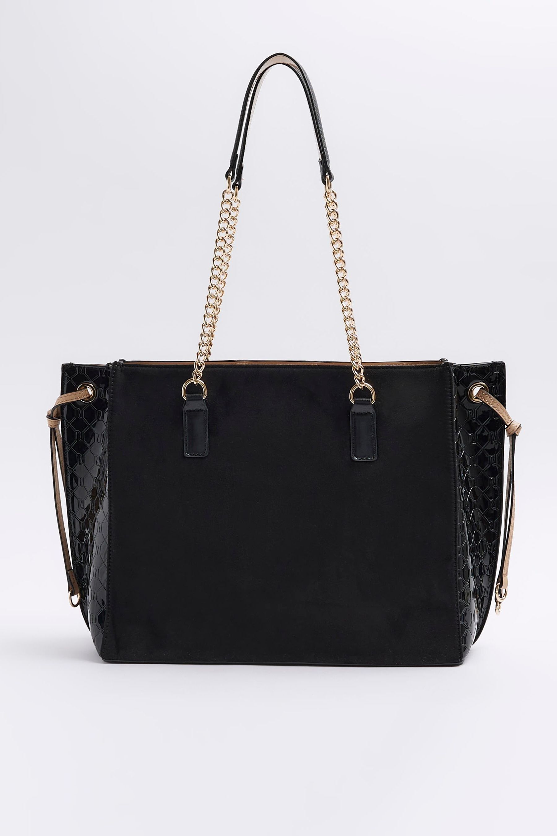 River island black online tote bag