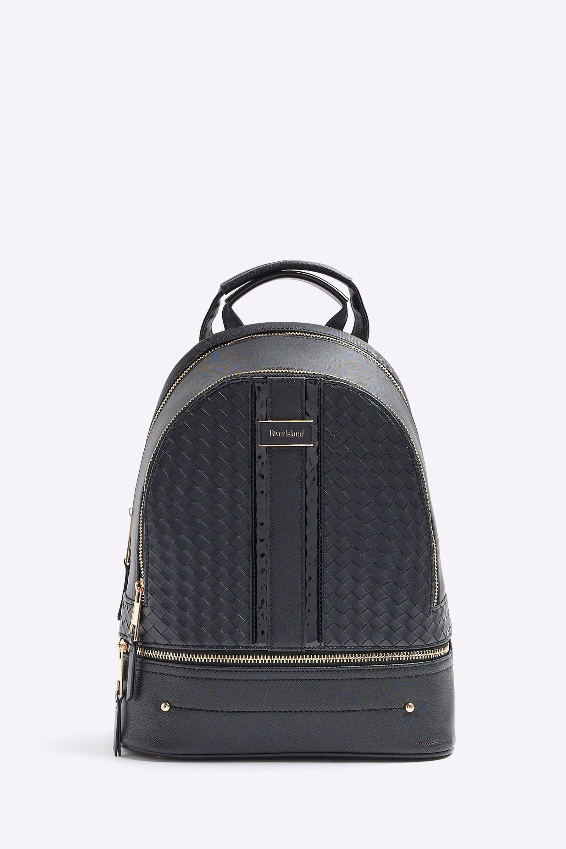 River island black eleganten backpack