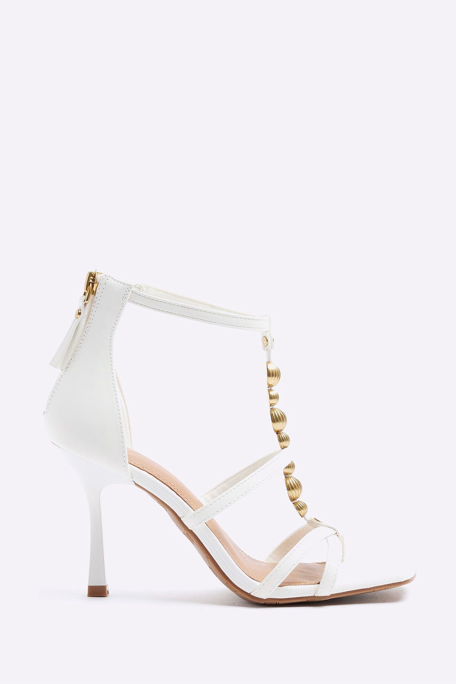 White t bar heels hot sale