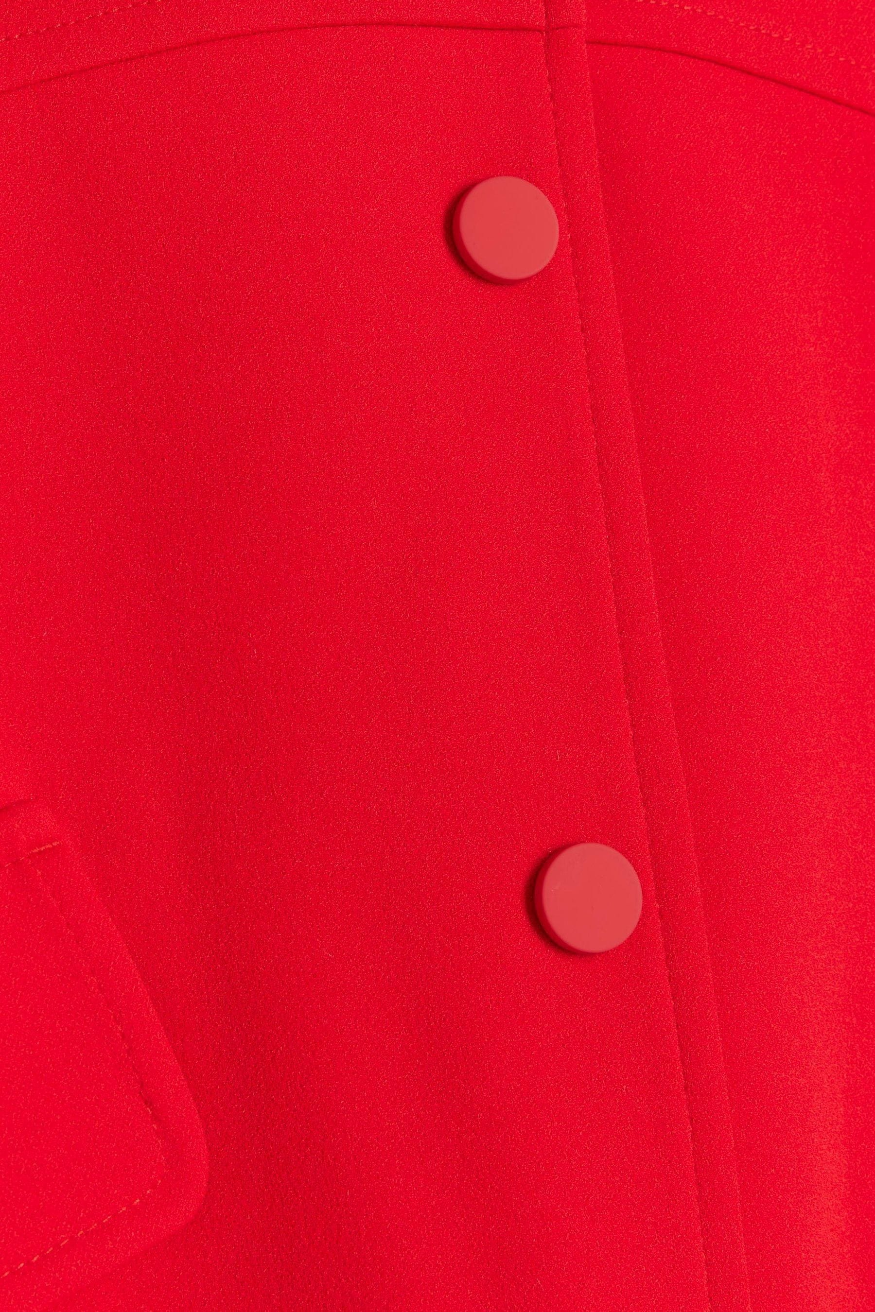 River island red coat discount