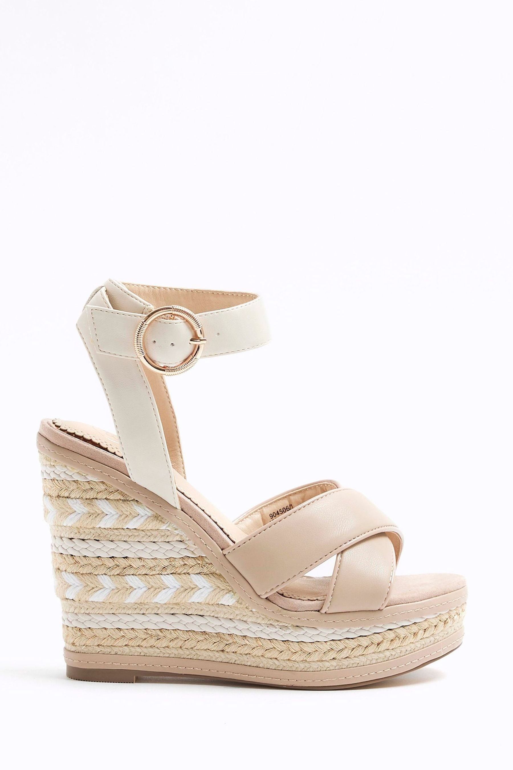 River island white platform sandals store