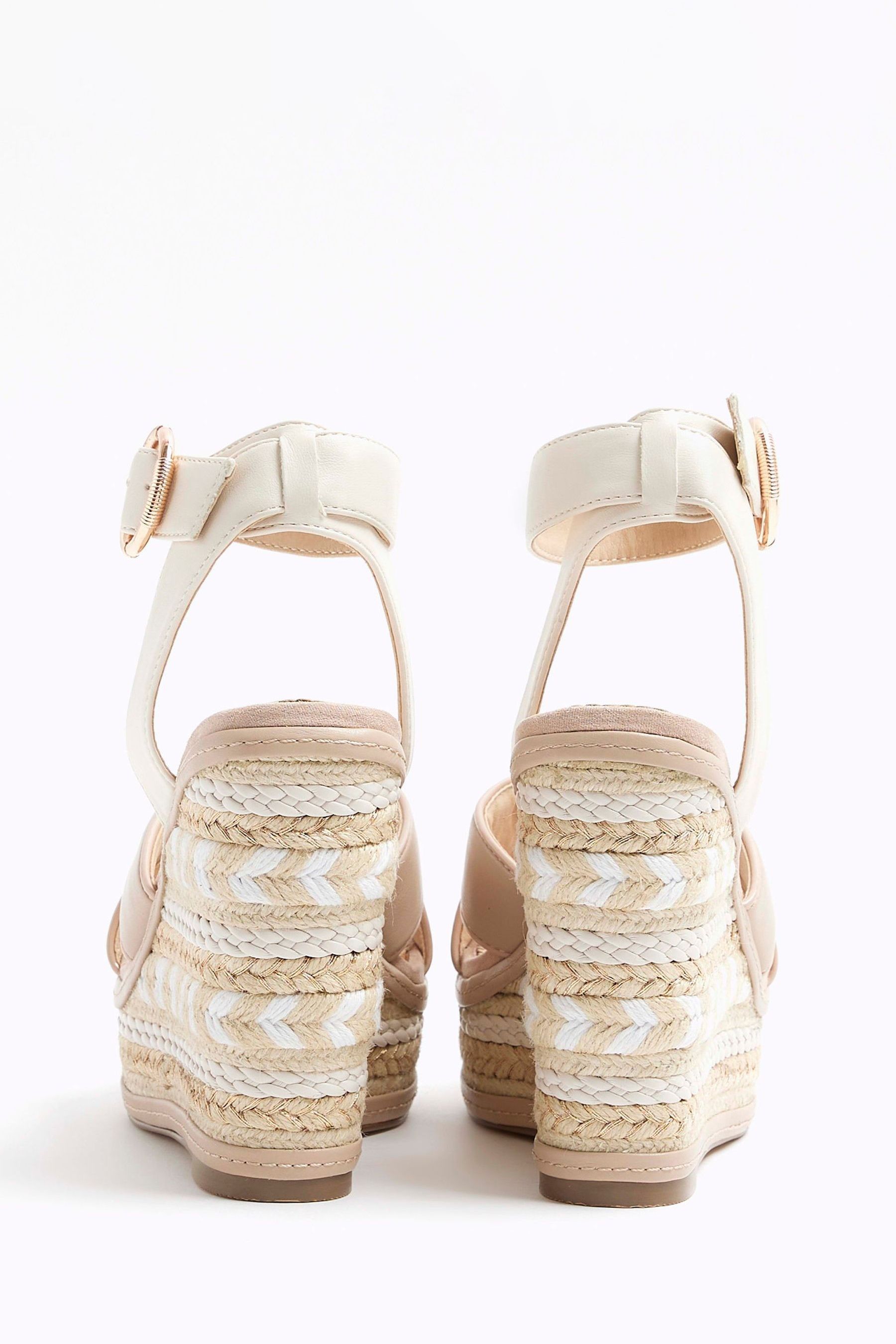 River island white wedges hot sale