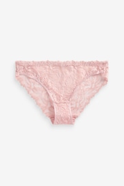 Light Pink High Leg Comfort Lace Knickers - Image 6 of 6