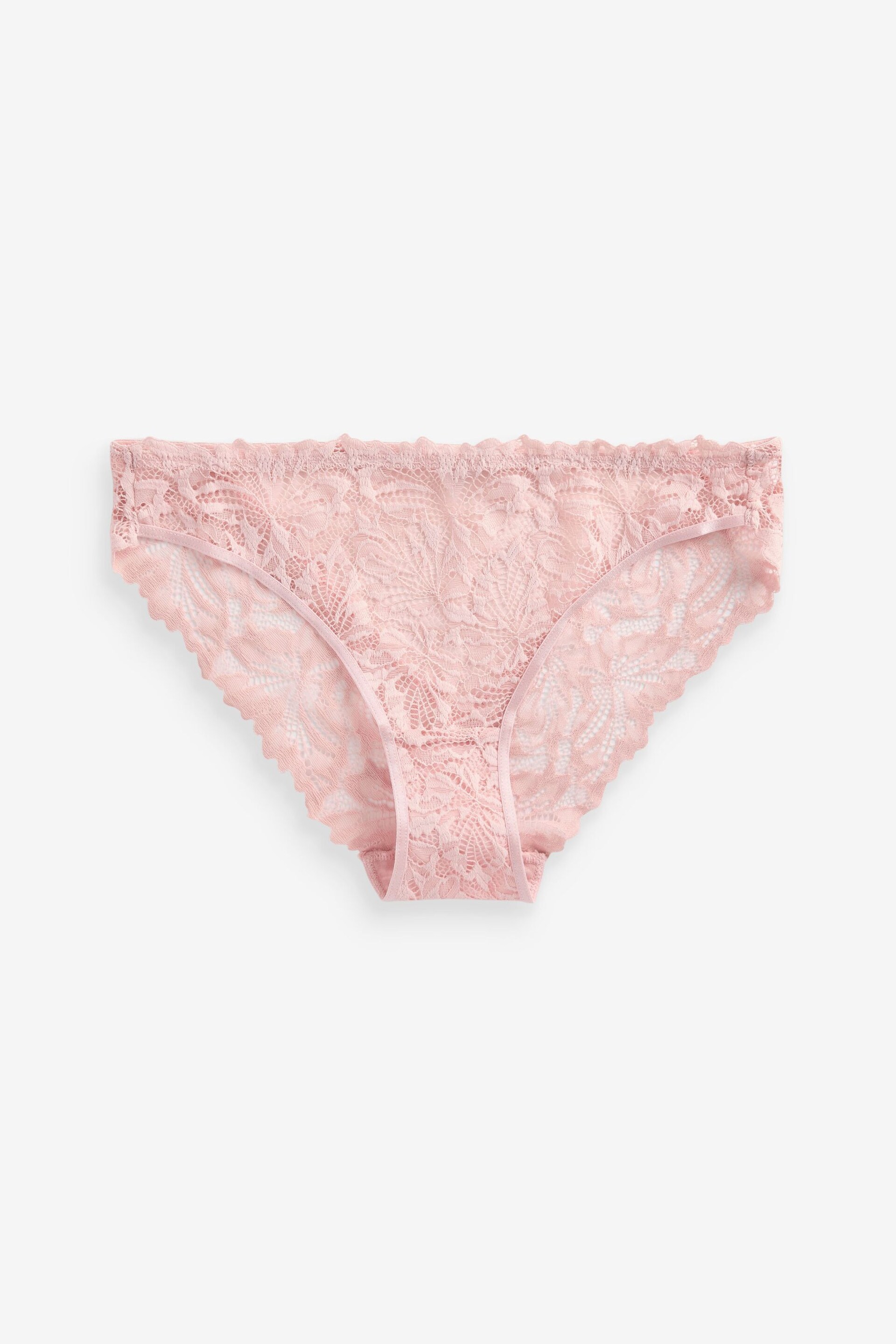 Light Pink High Leg Comfort Lace Knickers - Image 6 of 6