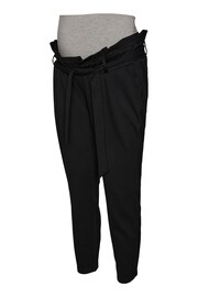 VERO MODA Black Maternity Over The Bump Paperbag Waist Stretch Trousers - Image 5 of 5