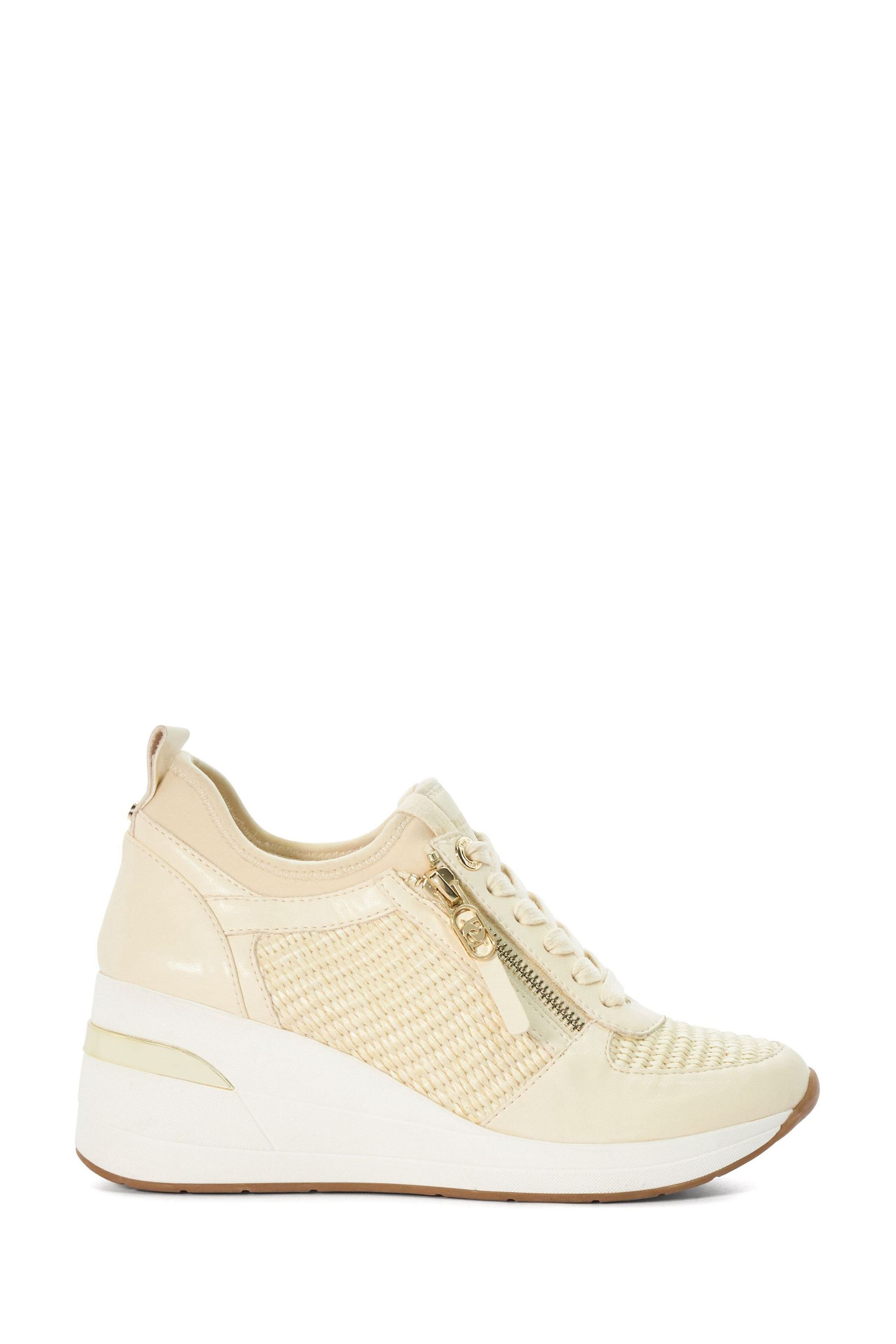 Georgie faux leather wedge trainers on sale