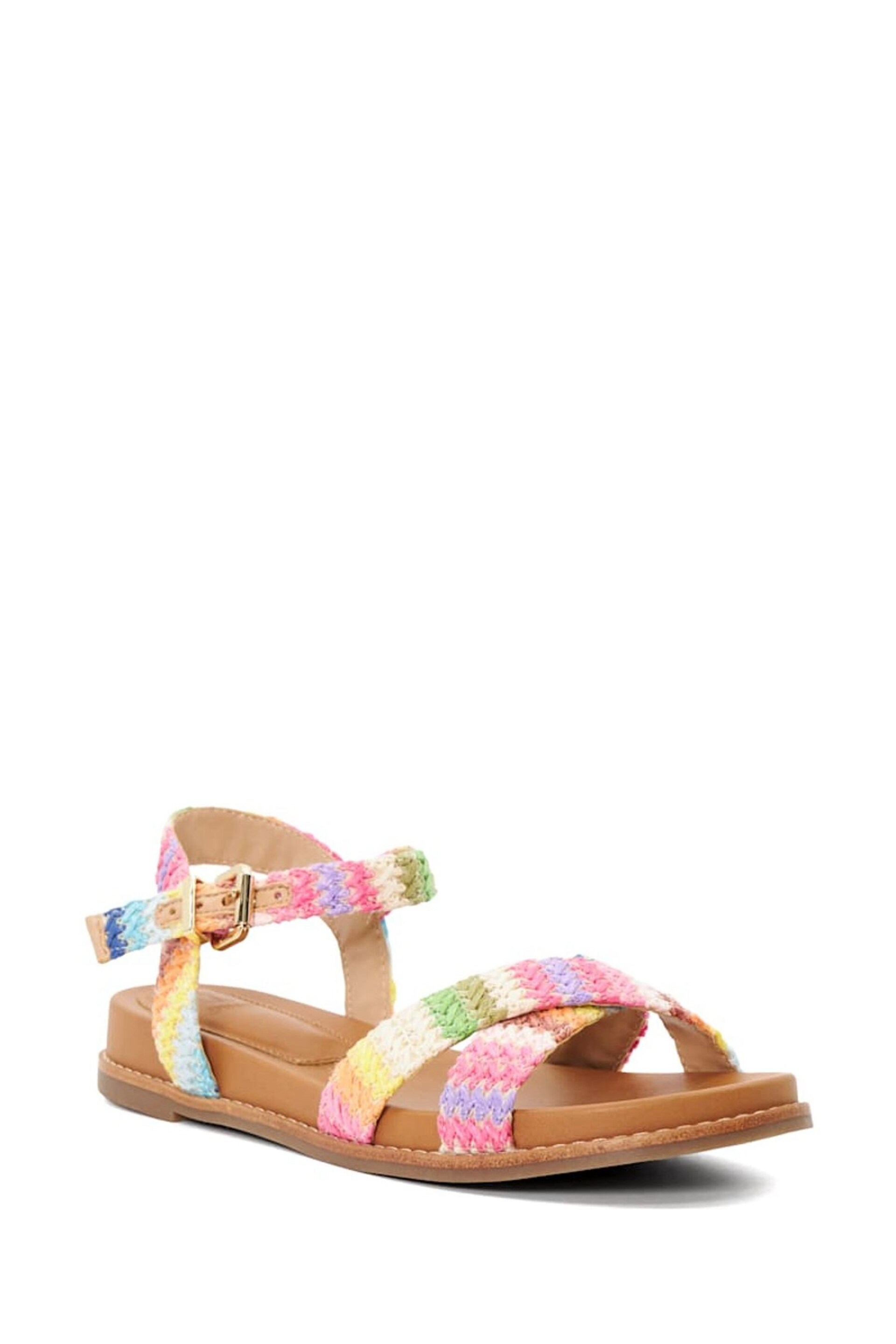 Dune London Pink Lassey Cross-Strap Sandals - Image 5 of 7